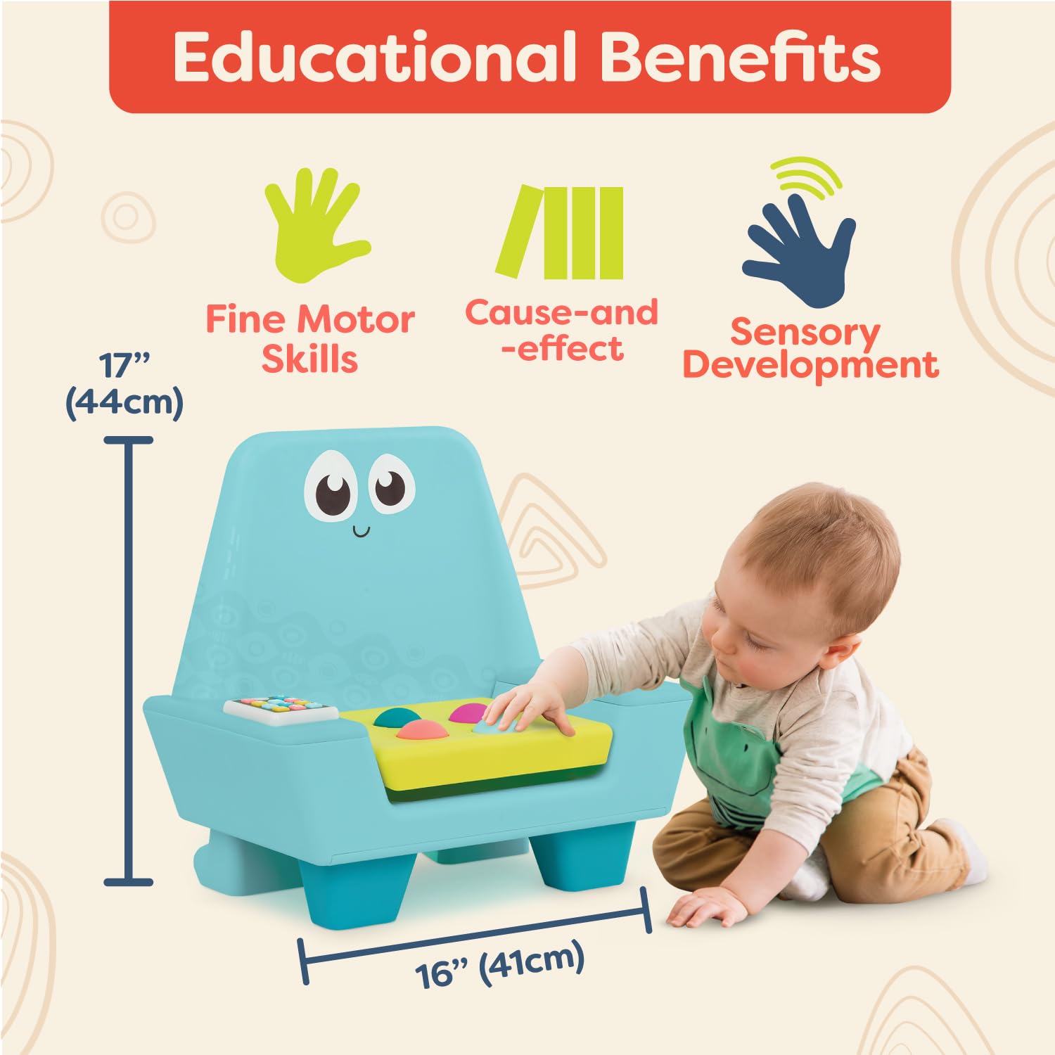 Interactive Musical Chair for Toddlers with Lights & Sounds – Learning Toy for Kids 12M+ – Perfect for Playtime & Early Education