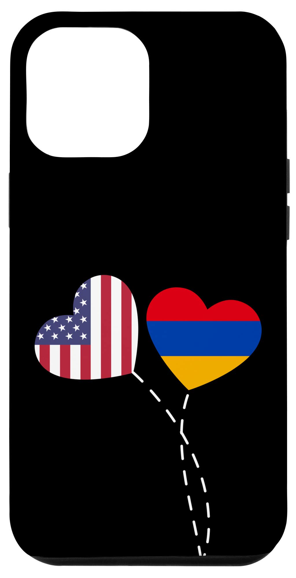 iPhone 12 Pro Max Case - Armenian Flag & USA Heart Design | Premium Protective Cover for Armenian Americans | Perfect for Daily Use, Travel & Showing Cultural Pride