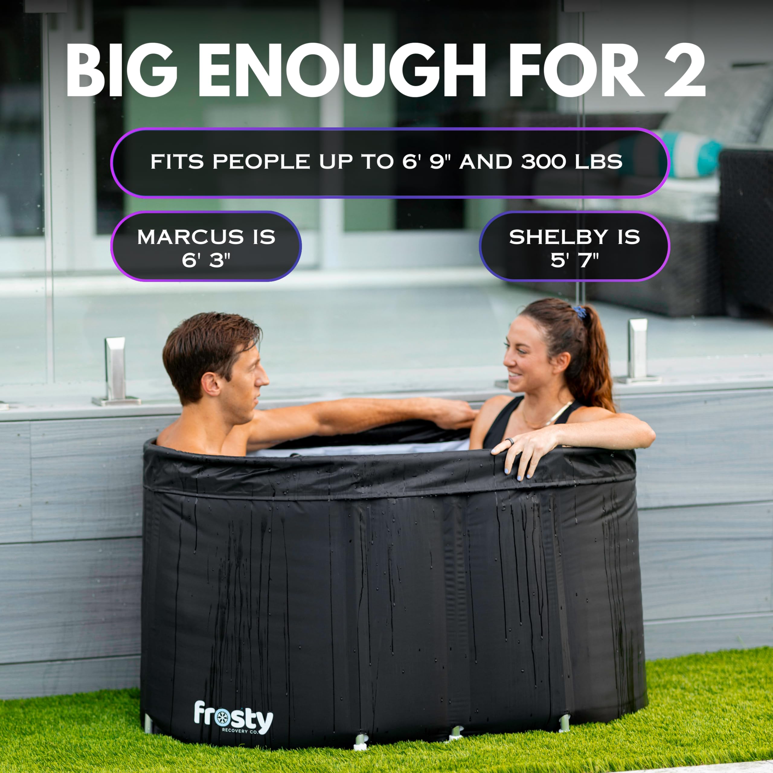 Extra Large Ice Tub Cold Plunge Pod - Professional Cold Water Therapy Bath with Water Chiller Compatibility - Portable Ice Bath Tub for Athletes, Recovery & Hydrotherapy at Home or Gym