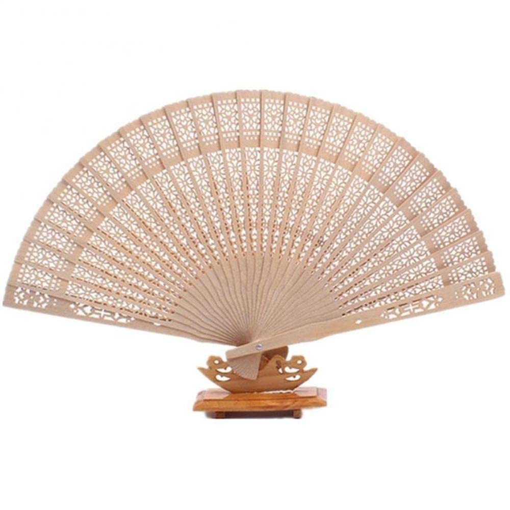 50-Piece Personalized Wooden Wedding Favors - Sandalwood Hand Fans for Guests, Baby Showers & Party Decorations - Elegant Folding Fans for Weddings, Bridal Showers & Special Events - Perfect as Keepsake Gifts (Non-Personalized Option Available)