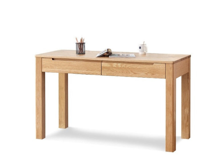 Premium Solid Wood Office Desk - Oak & Beech - Modern Home Office Furniture for Remote Work & Study