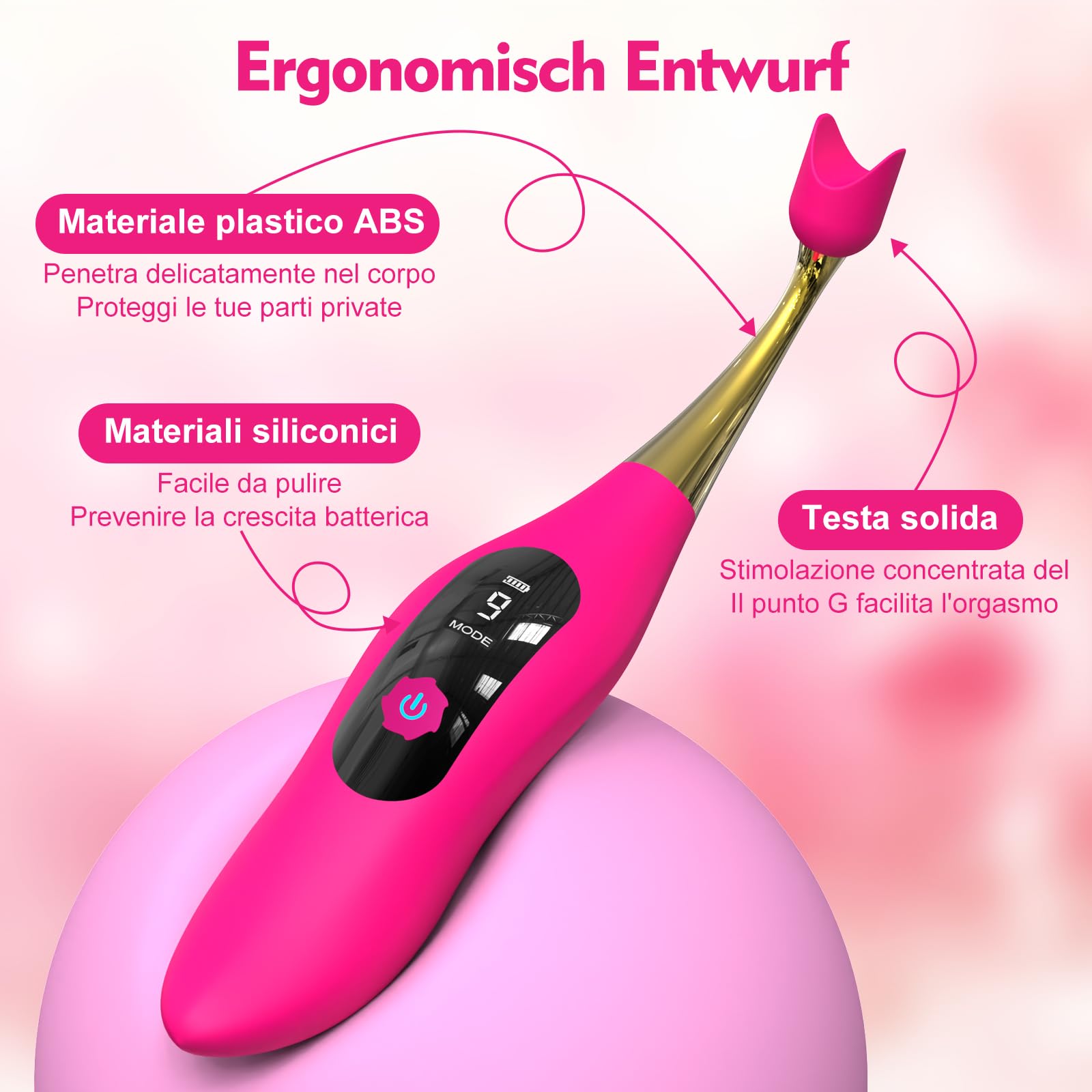 9-Speed Silicone G-Spot Vibrator for Women - Rechargeable LED Vibrating Sex Toy with Multiple Modes, Waterproof Adult Toy for Couples & Solo Play - Perfect for Bedroom Fun, Anniversary Gifts & Sensual Massage