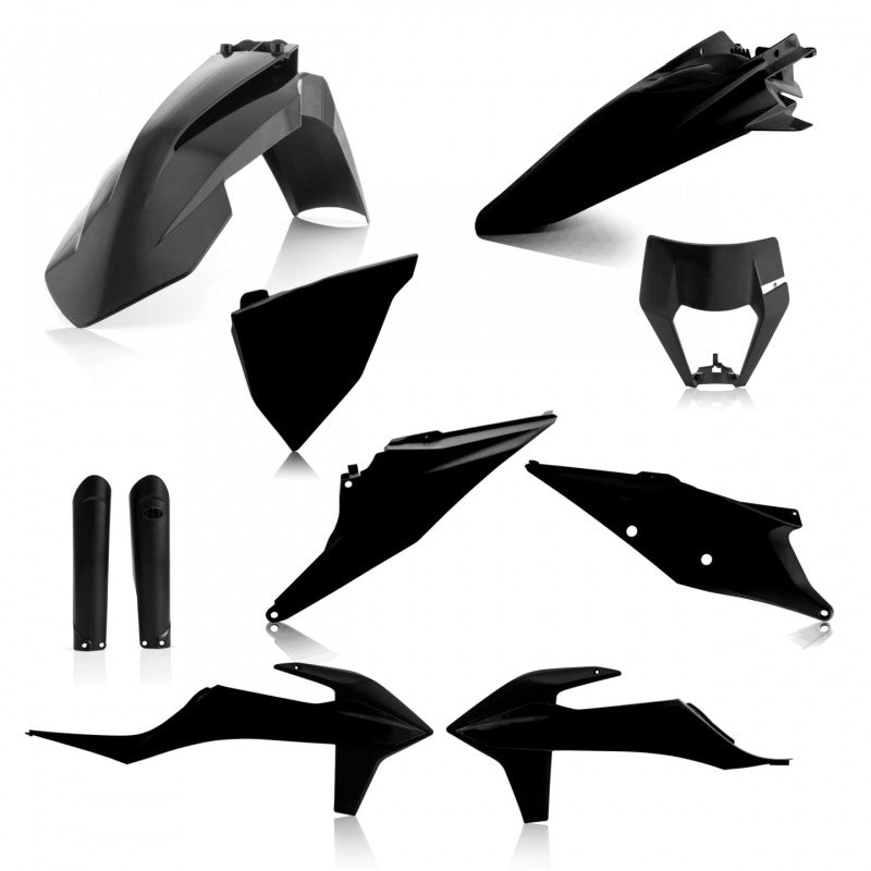 Acerbis Full Plastic Kit for 2023 KTM 150 500 XCF-W XC-W TPI EXC TPI EXC-F - Black | Dirt Bike Replacement Parts for Off-Road & Motocross Racing