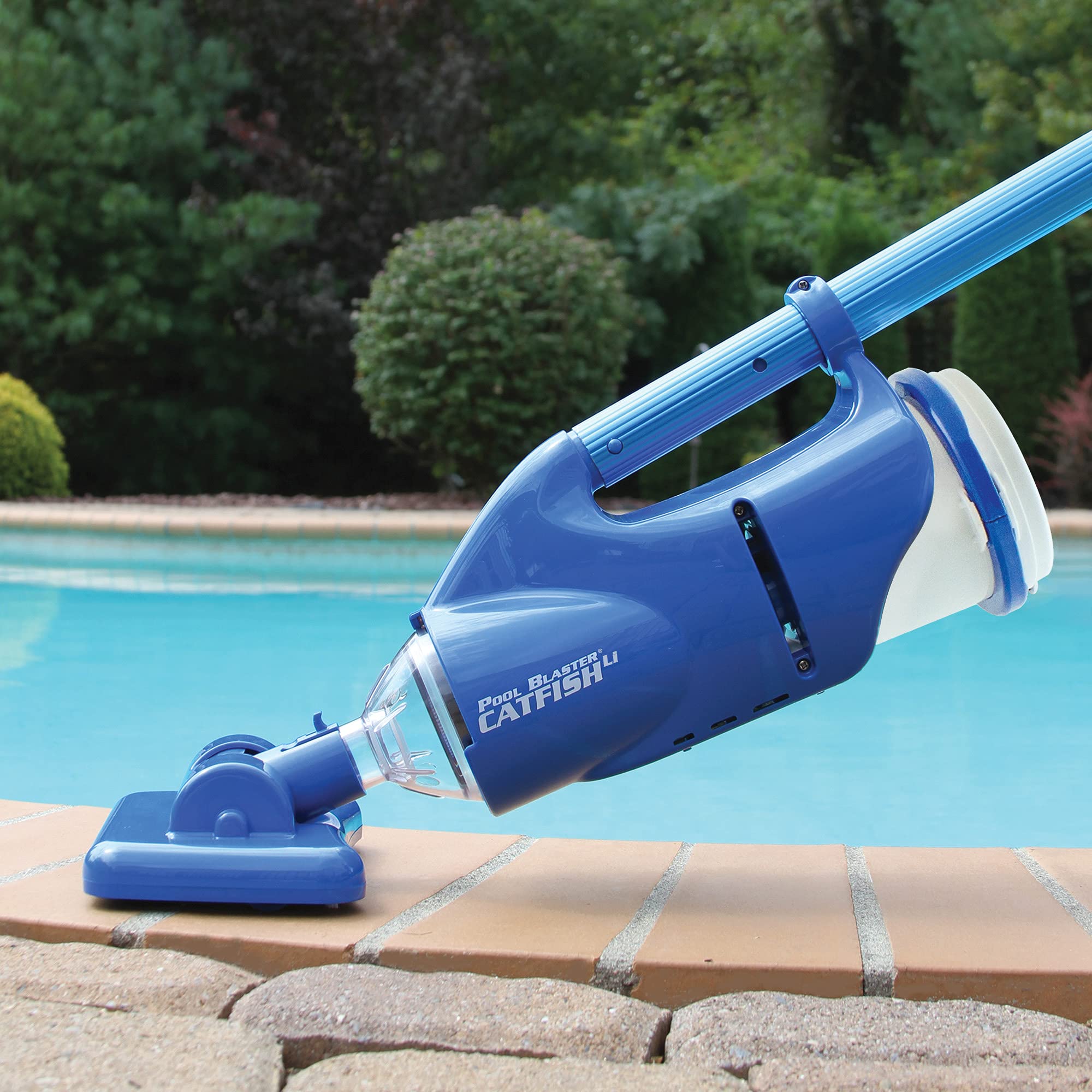POOL BLASTER Water Tech Catfish Rechargeable Pool Cleaner - Battery-Powered Swimming Pool Vacuum for Hot Tubs, Spas, In-Ground & Above Ground Pools - Removes Dirt, Sand, Silt & Leaves - Perfect for Weekly Pool Maintenance & Seasonal Cleaning