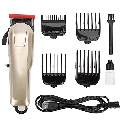 USB Rechargeable Electric Hair Trimmer - Waterproof Hair Clipper with Steel Blades for Men & Women - Perfect for Home Haircuts, Beard Trimming & Travel Grooming