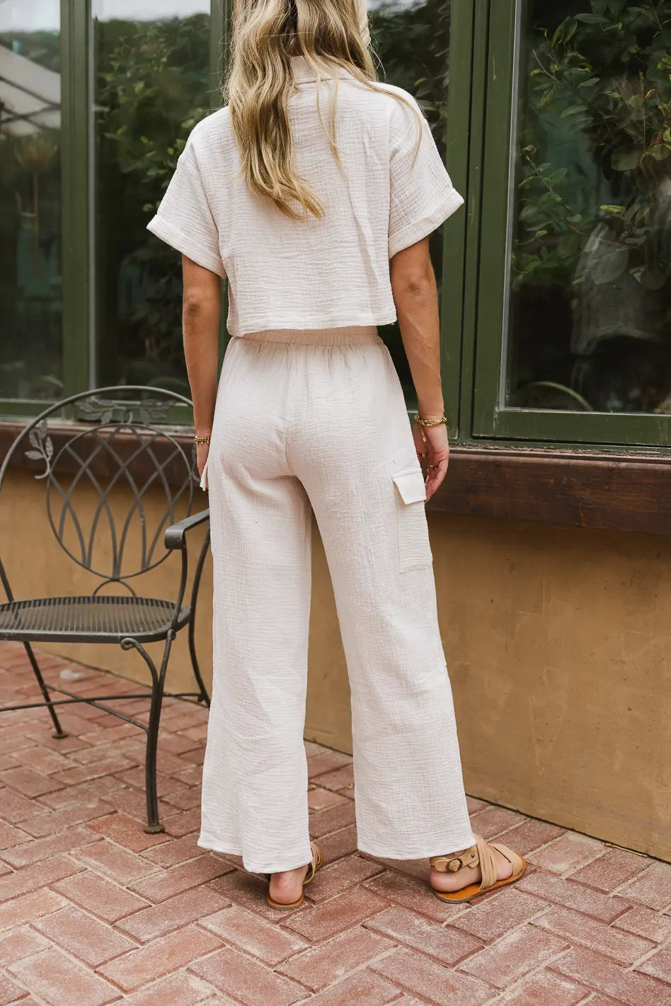 Benji Cotton Gauze Pants in Ecru - Soft & Breathable Loungewear for Women | Perfect for Yoga, Travel & Home Relaxation | FINAL SALE