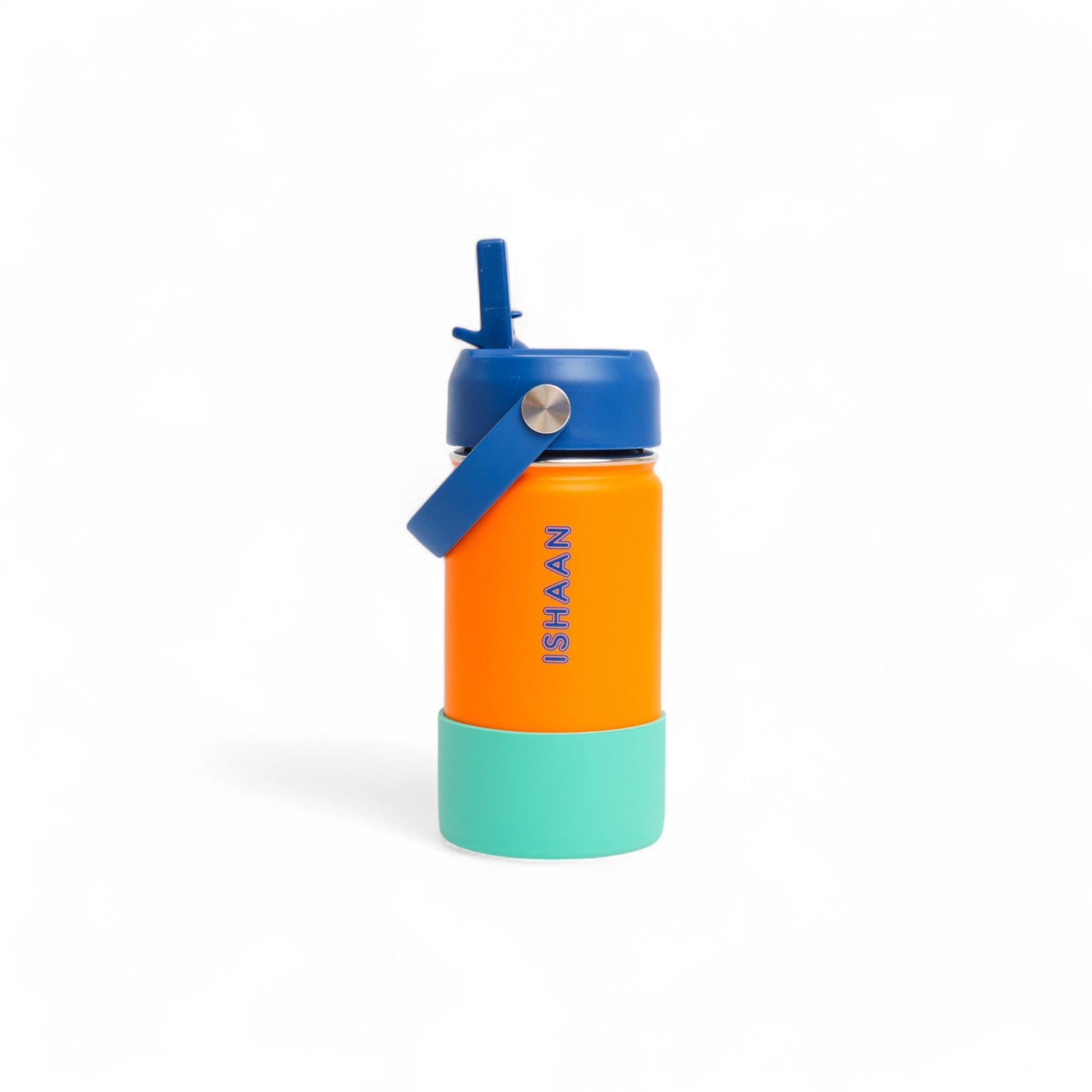 Small Orange Blok Party Bottle - Insulated Stainless Steel Water Bottle for Kids, Outdoor Activities, Sports & School - BPA-Free, Leak-Proof, Durable Design
