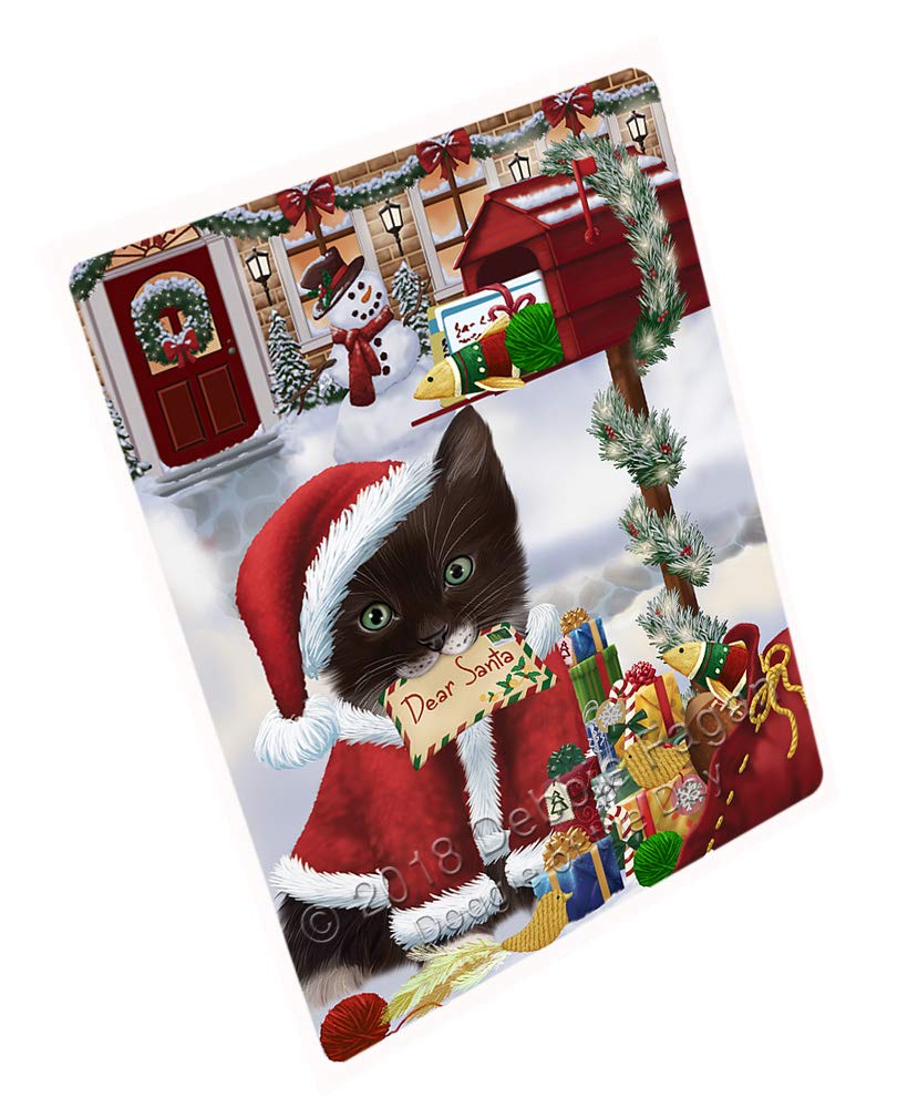 Tuxedo Cat Dear Santa Letter Christmas Holiday Mailbox Large Refrigerator & Dishwasher Magnet - 12x24 Inch RMAG82224 - Perfect for Holiday Decor, Kitchen Organization & Gift Giving