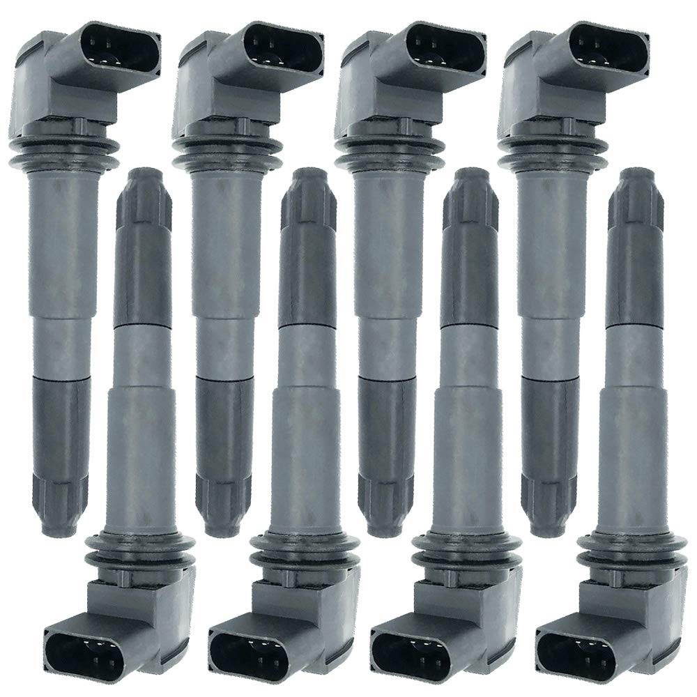 8-Piece Ignition Coil Pack Set for Porsche Cayenne S/GTS/Turbo S (9PA) & Carrera GT (980) 4.5L-5.7L (2002-2010) - OEM 98060290400 Replacement - Perfect for Performance Upgrades & Engine Maintenance