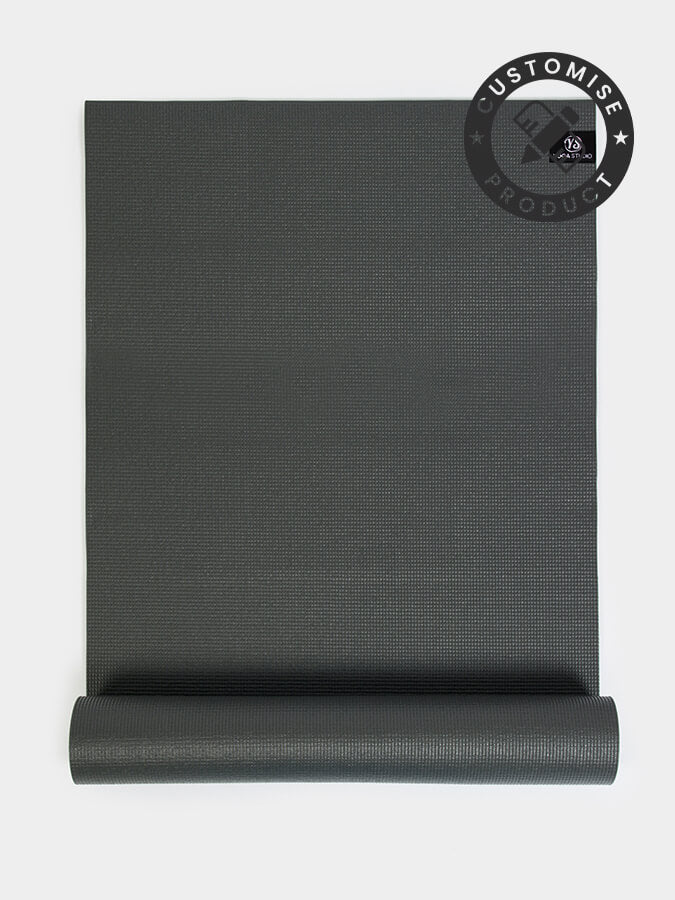 Custom Yoga Mat 6mm Thick with Personalized Design - Graphite Grey for Home Workouts, Studio Practice & Outdoor Yoga Sessions