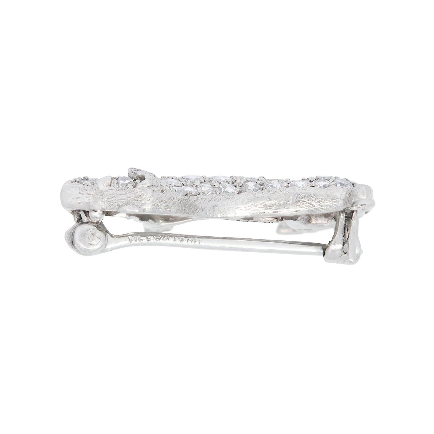 Vintage Tiffany & Co. Art Deco Platinum Diamond Ruby Dog Brooch Pin - Luxury Collectible Jewelry for Special Occasions & Gift Giving