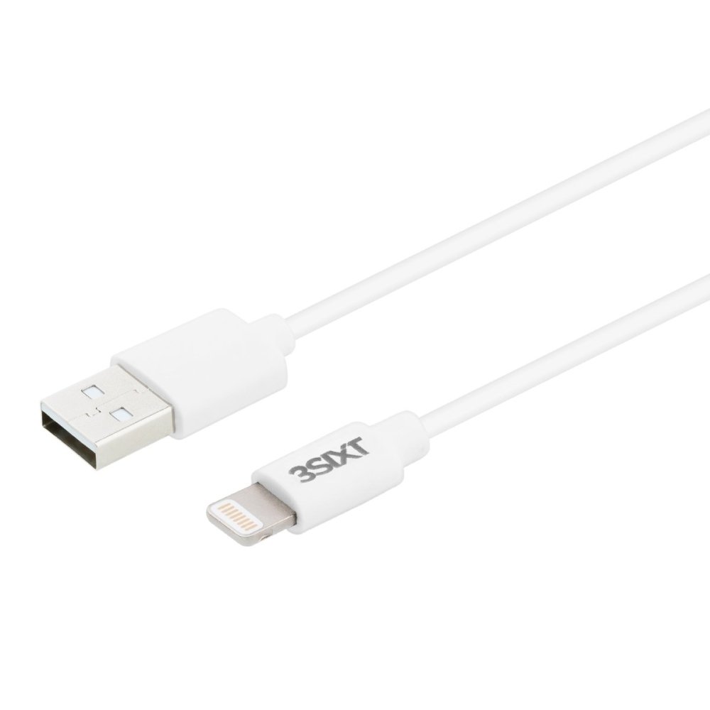 3sixT Fast Wall Charger with 4.8A Dual USB Ports & 1m Lightning Cable - Compatible with iPhone 14/13/12/11/X/8, iPad, AirPods - Quick Charge for Home, Office, Travel