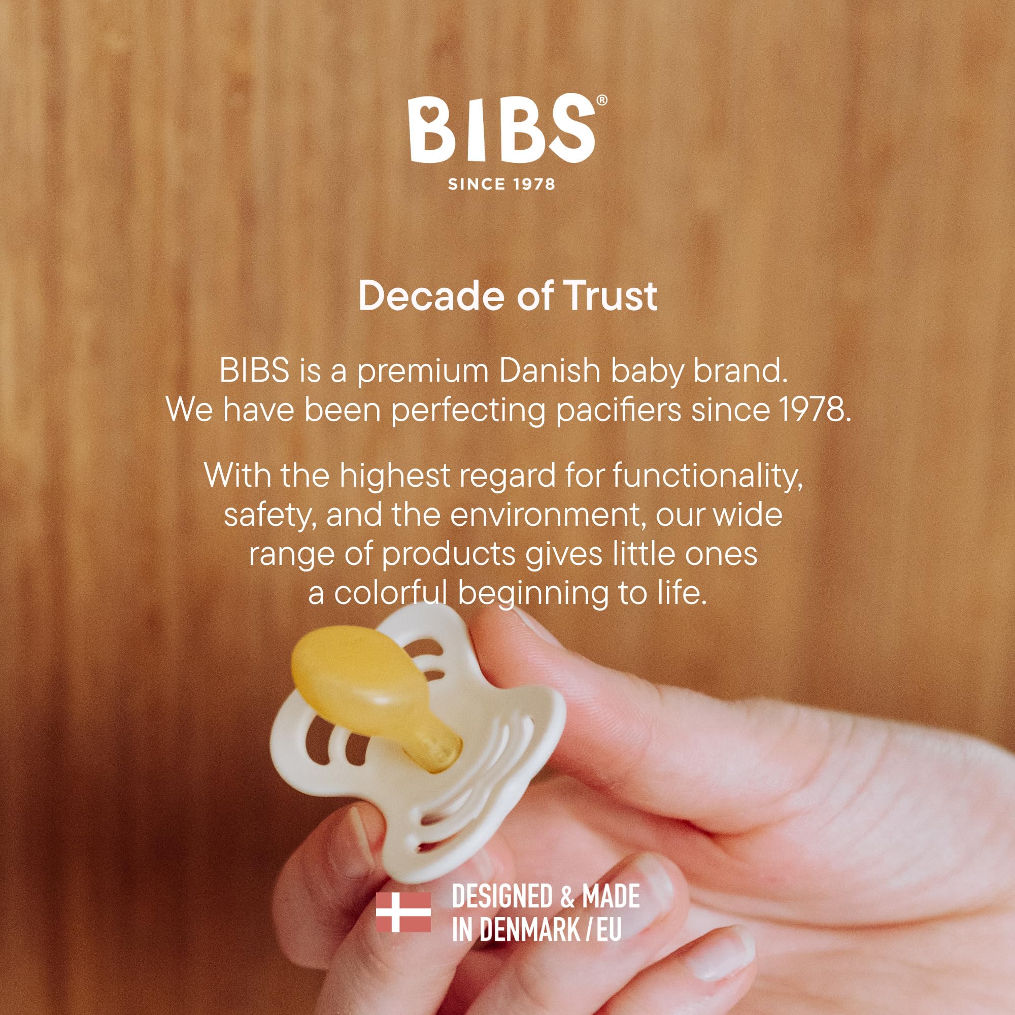 BIBS Couture Pacifiers 2-Pack, BPA-Free, Orthodontic Shape, Silicone, Made in Denmark for Babies 0-6 Months (Ivory/Sage) – Perfect for Soothing Newborns and Promoting Healthy Oral Development