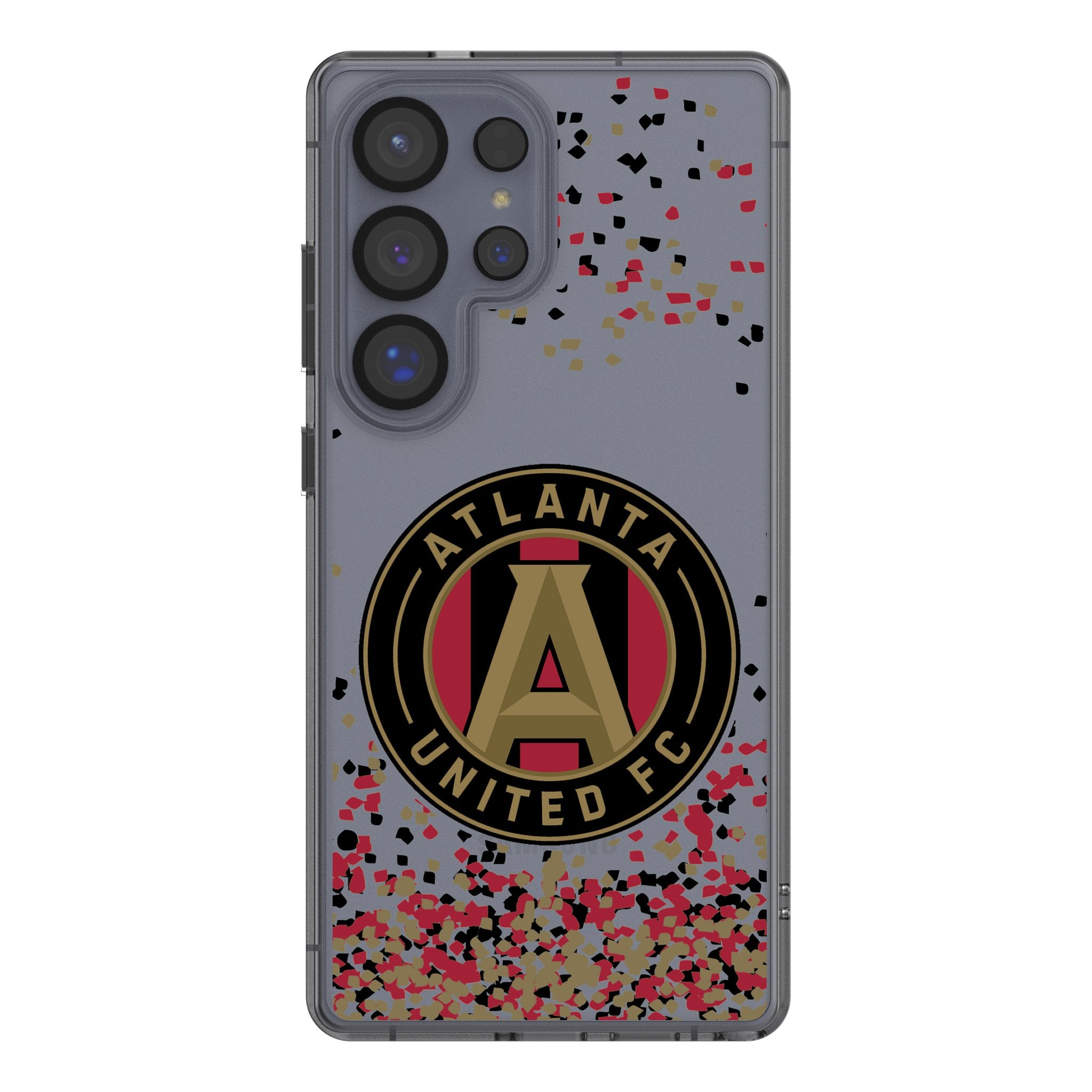 Atlanta United FC Clear Confetti Phone Case for Samsung Galaxy S21 S22 S23 - Show Your Team Spirit at Games & Events