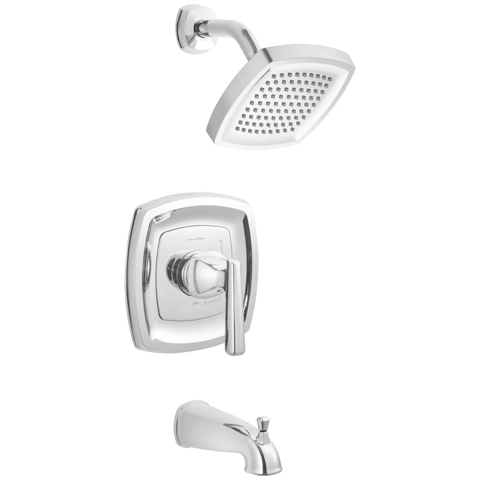 Edgemere 1.8 GPM Tub and Shower Trim Kit with Lever Handle - Chrome Bathroom Faucet Set for Modern Home Renovation | Perfect for Bathroom Upgrades & Shower Installations