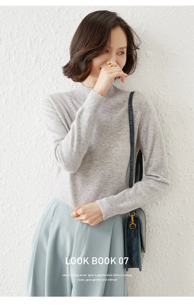Warm Long Sleeve Pullover Sweater for Women - Cozy Knitwear for Fall & Winter - Perfect for Casual Outfits and Layering