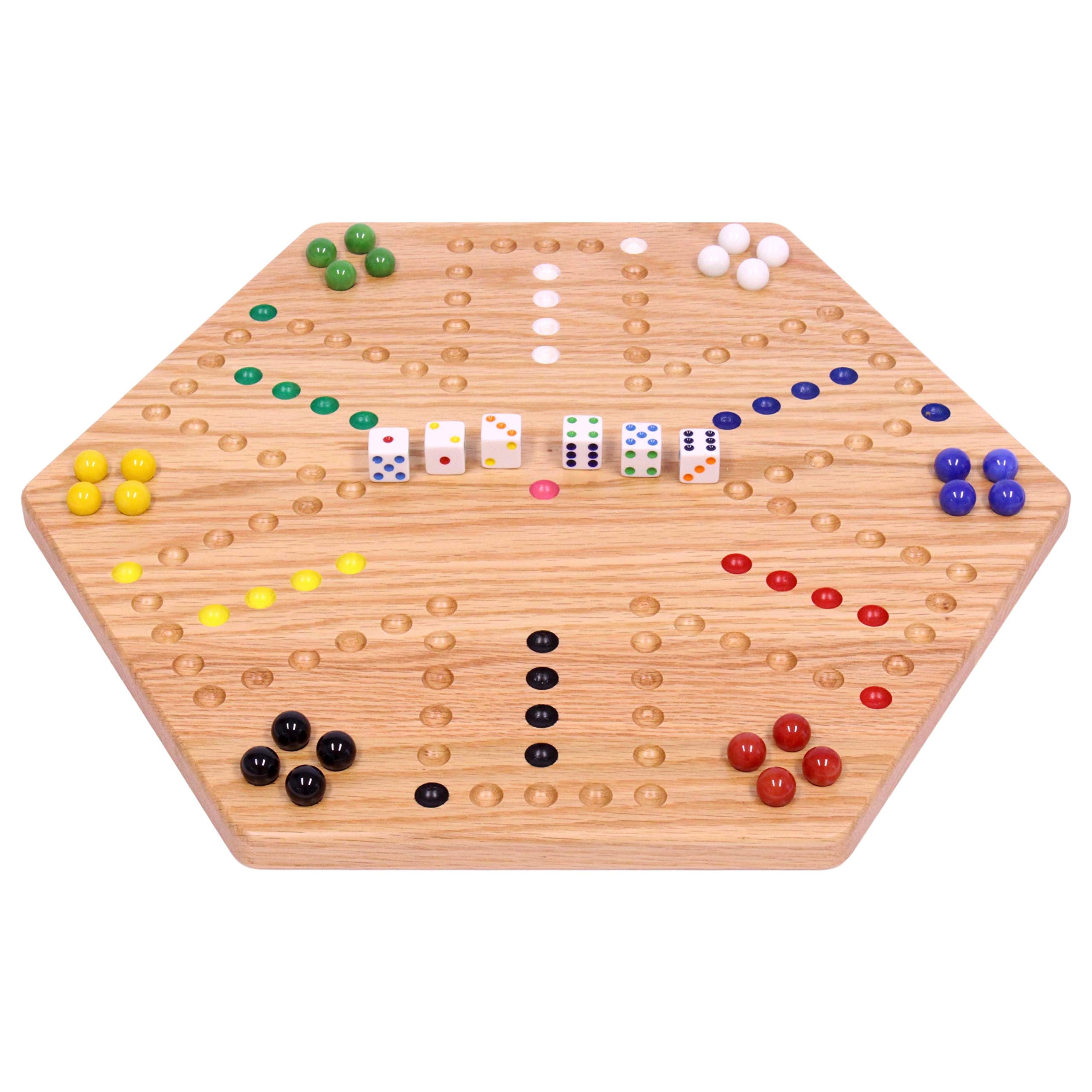 AmishToyBox.com Wahoo Marble Game Board Set - 16
