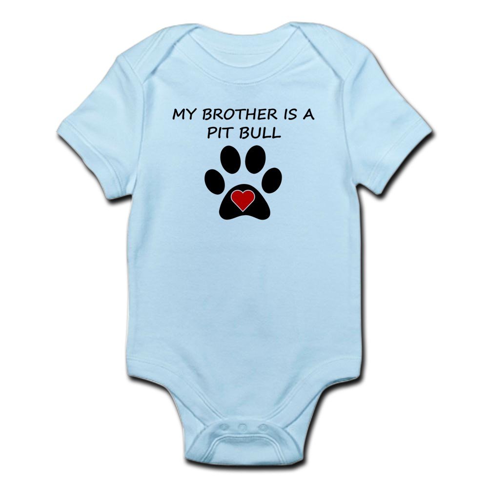 Pit Bull Brother Baby Bodysuit - Cute Dog Lover Onesie for Infants & Toddlers - Perfect for Family Photos, Pet Lover Gifts & Dog-Themed Parties