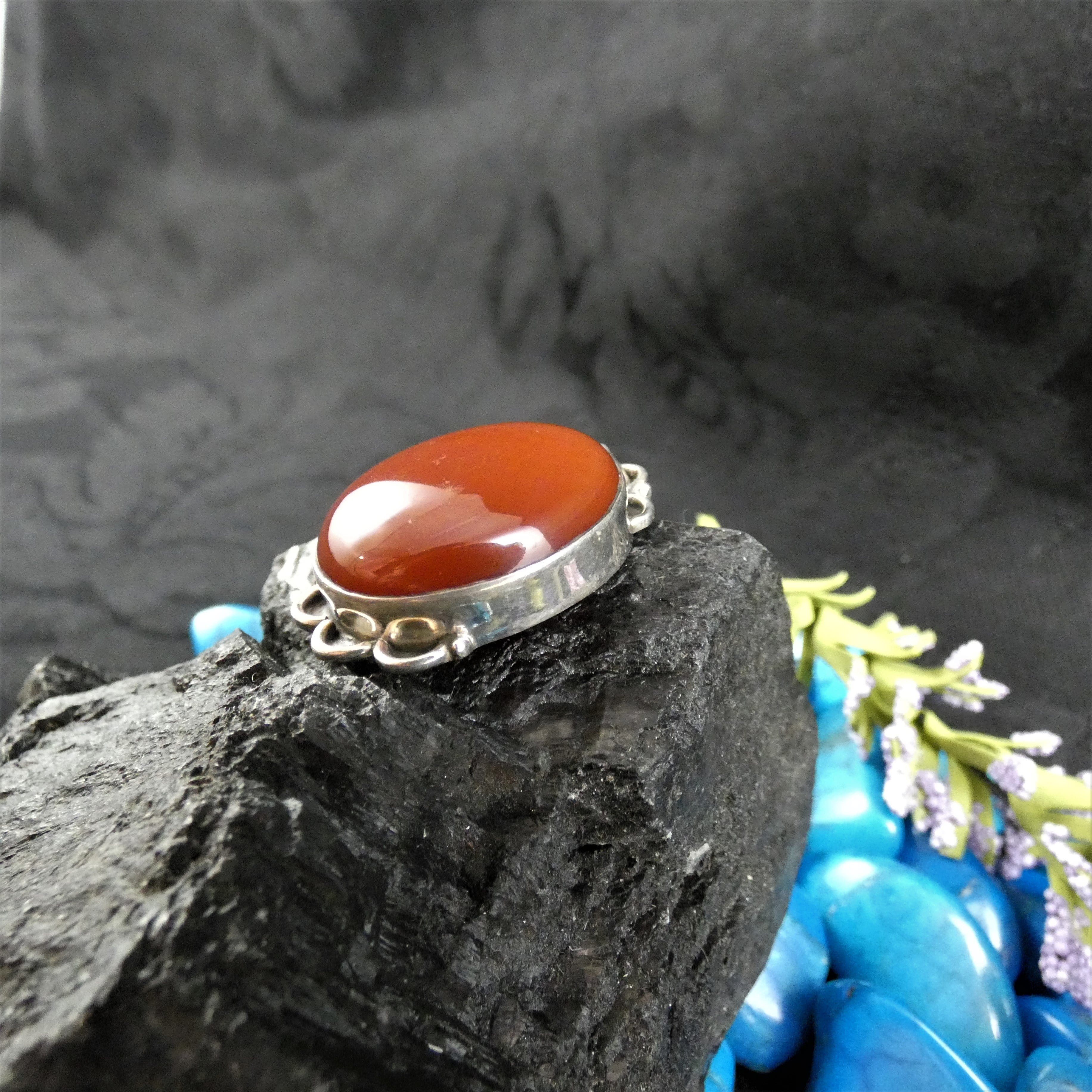 Natural Carnelian Gemstone Sterling Silver Pendant Necklace for Women - Spiritual Healing Jewelry, Birthday Gift & Everyday Wear