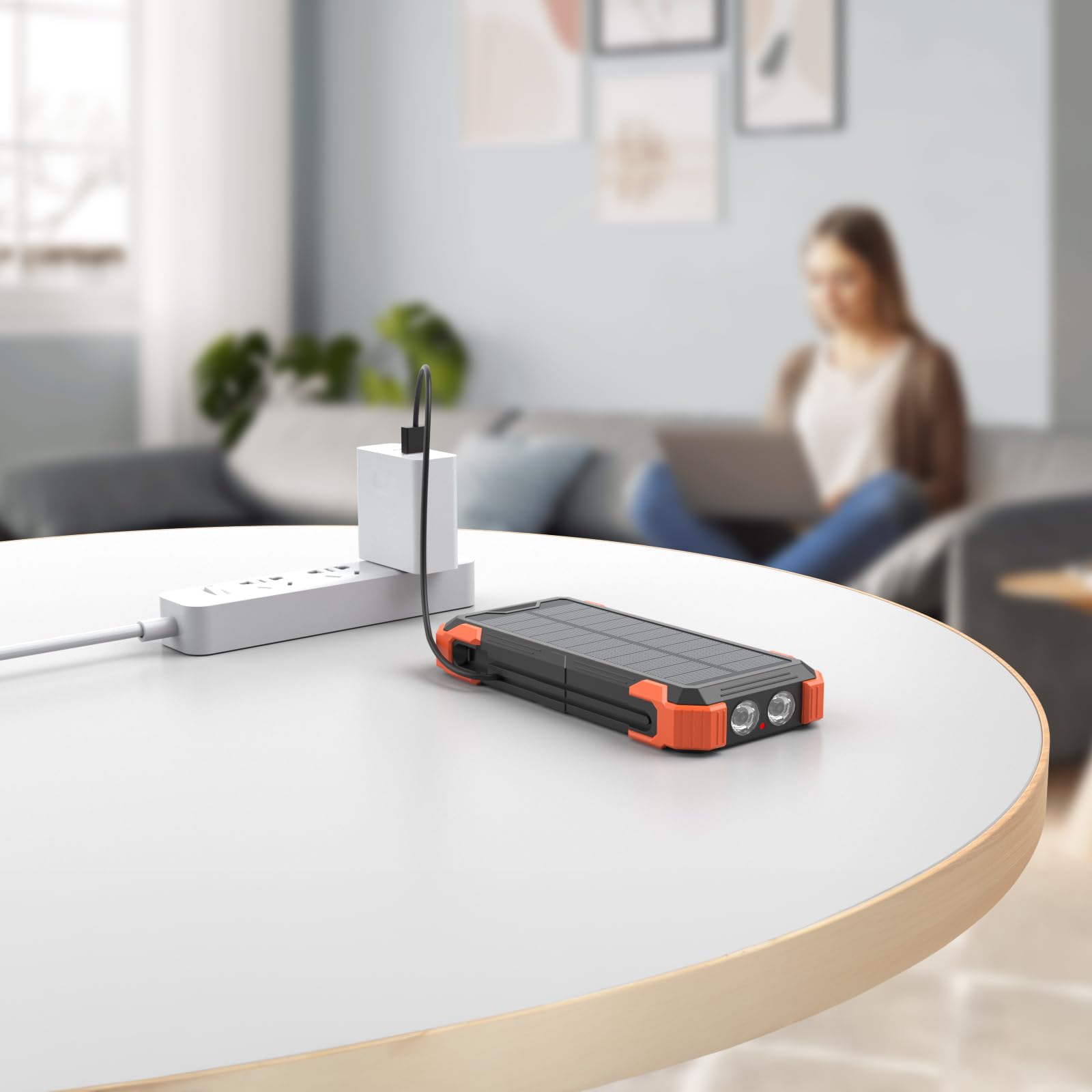 GOODaaa PN-W33 20W Solar Charger with PD Fast Charging - Portable Power Bank for Camping, Hiking & Outdoor Adventures