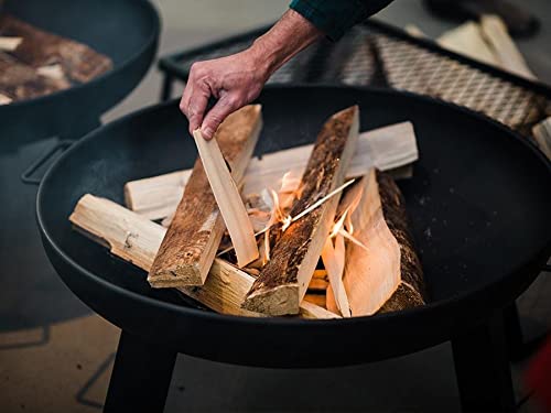 Barebones Heavy Duty Fire Pit Grill for Outdoor Cooking - Camping, Backyard BBQ, Open Pit Grilling & More - Perfect for Campgrounds, Picnics & Patio Gatherings
