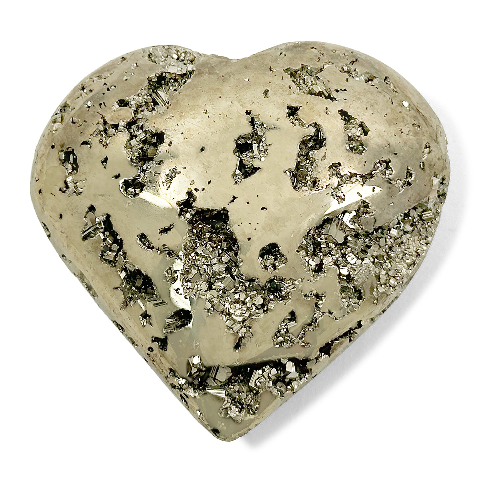 Natural Pyrite Hand Carved Heart Crystal Gemstone - Healing Stone for Love & Protection | Perfect for Jewelry Making, Meditation & Spiritual Gifts