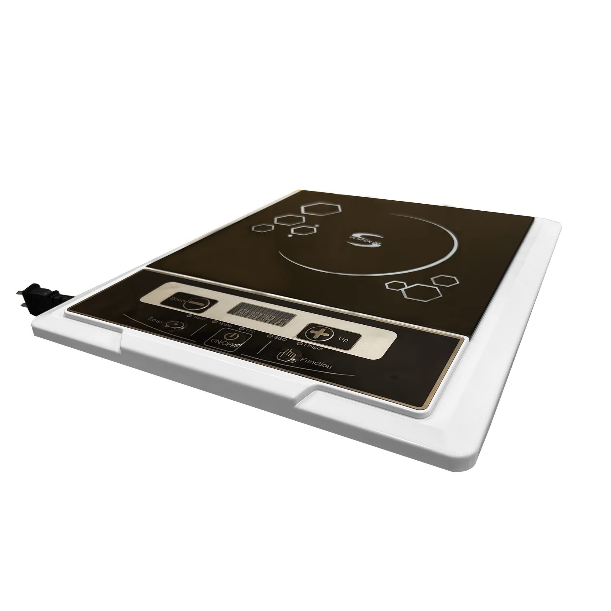 FixtureDisplays® 2000W Portable Induction Cooktop - Fast Heating Electric Stove for Home, Dorm & Camping - Perfect for Boiling, Frying & Cooking Meals Anywhere
