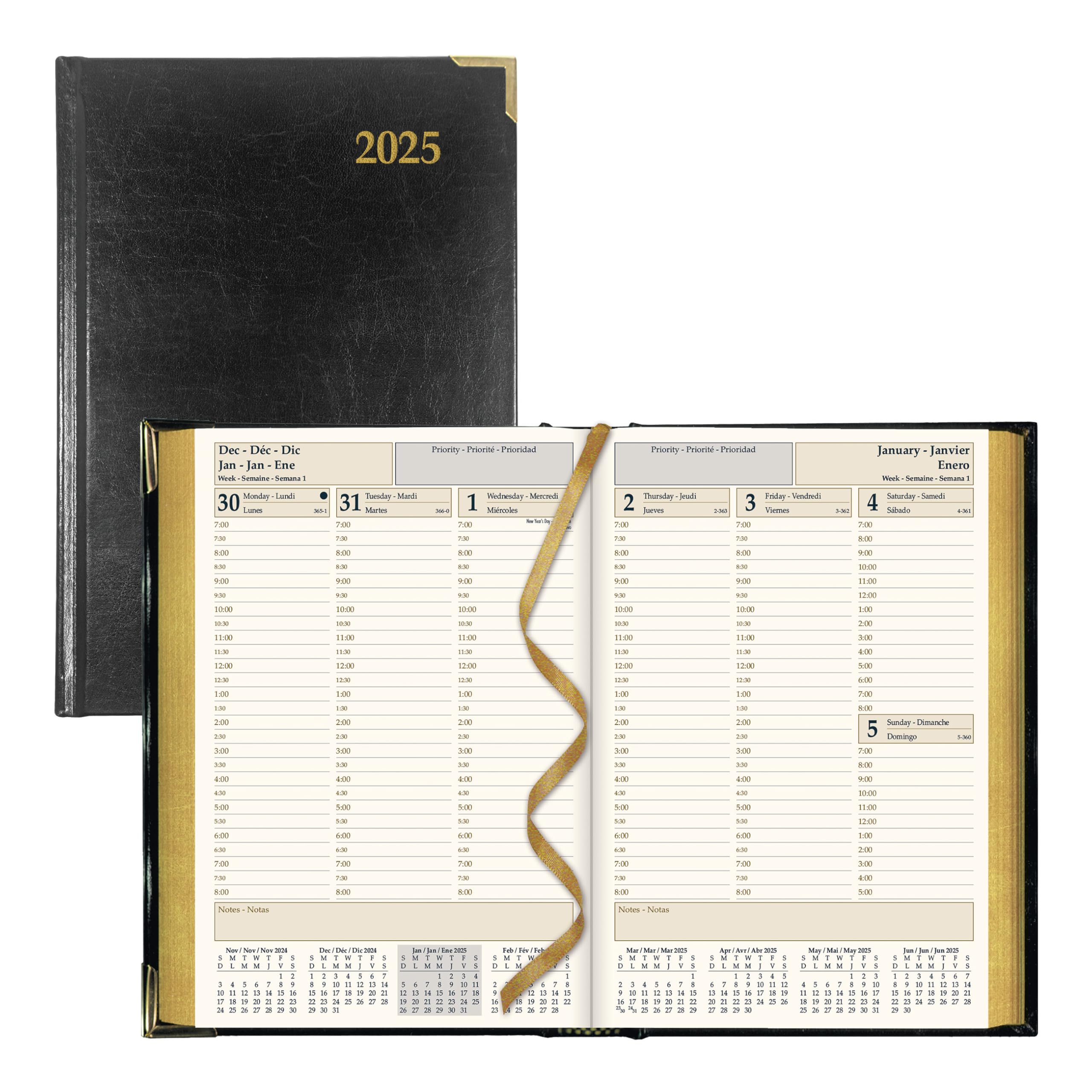 Brownline® 2025 Executive Weekly Planner - 12-Month Appointment Book (January-December) | 8.187