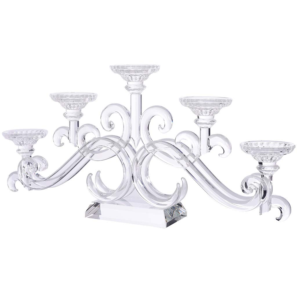 Luxury Candelabra - Heavy Duty Pillar Candle Holder, Modern European Style Decorative Centerpiece for Christmas, Wedding, Party & Dinner Decor - Elegant Home Decor for Romantic Ambiance