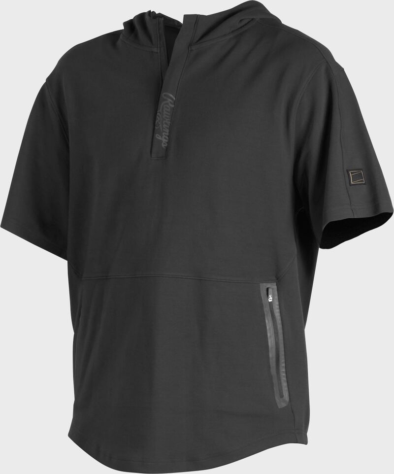 Rawlings Adult Gold Collection 1/4 Zip Short Sleeve Hoodie GCJJ - Premium Baseball Pullover for Training & Casual Wear