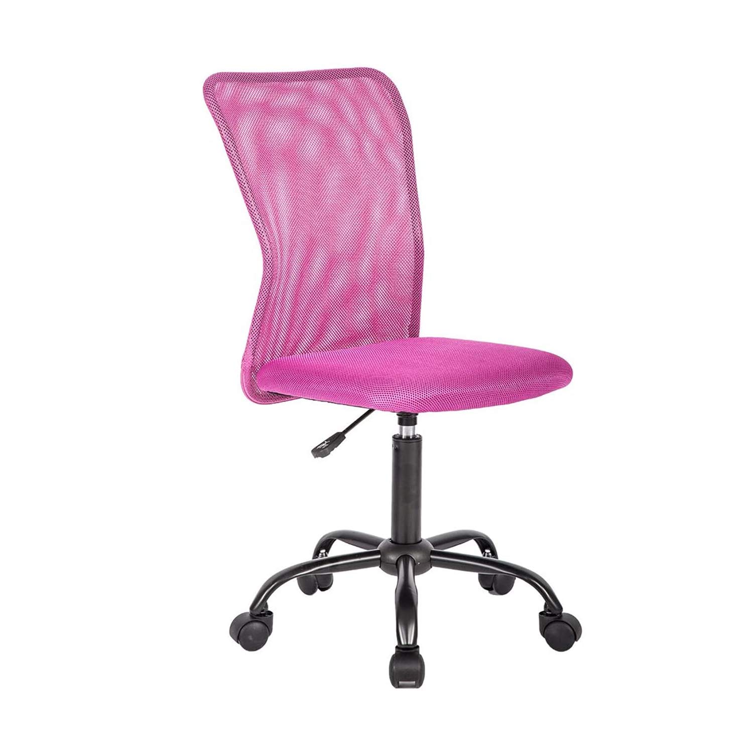 Ergonomic Mesh Office Chair with Lumbar Support - Adjustable Height Computer Desk Chair with 360° Swivel & Rolling Casters for Home Office - Pink (Perfect for Long Work Hours & Gaming Sessions)