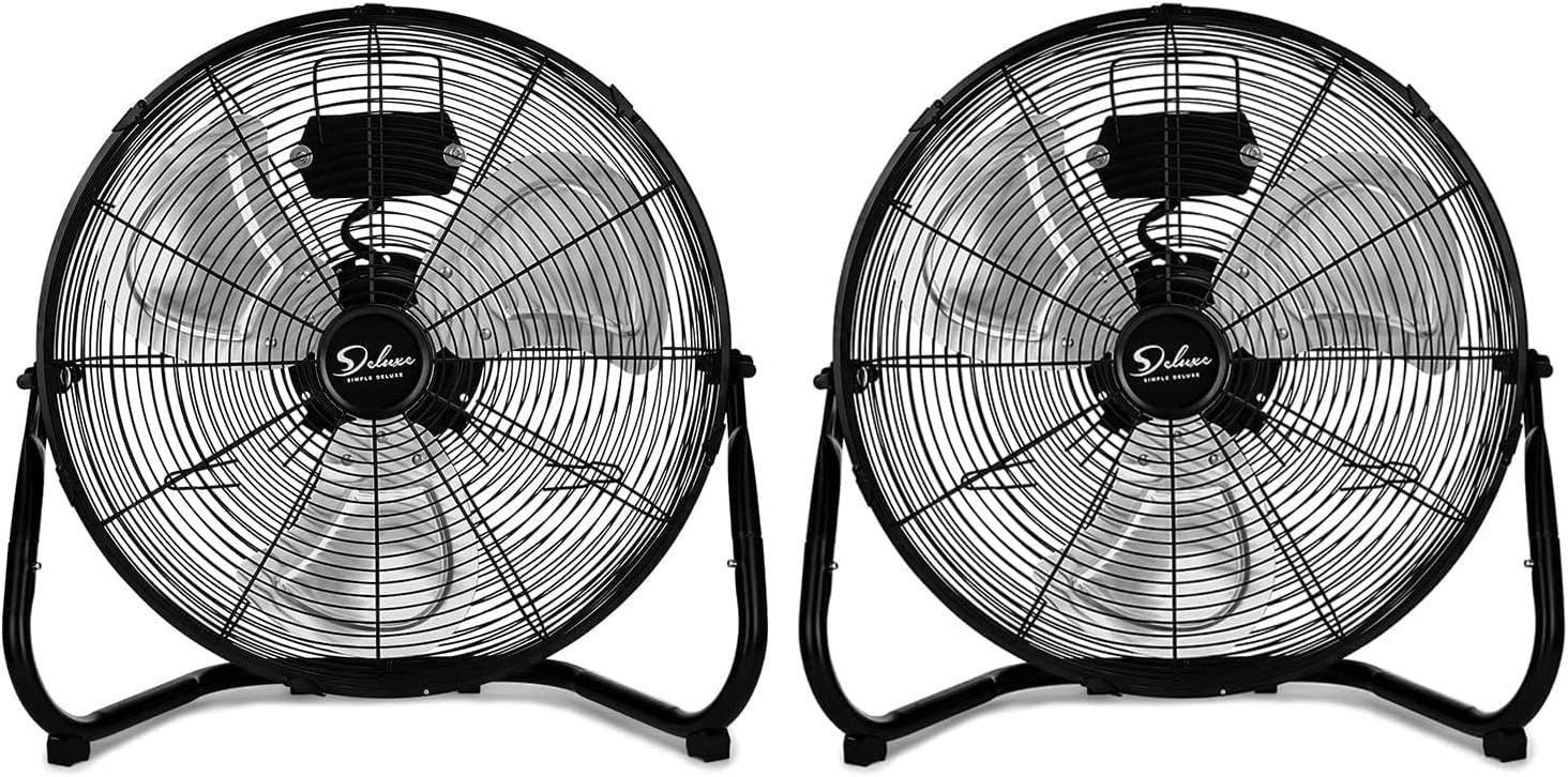 12 Inch 3 Speed High Velocity Heavy Duty Metal Industrial Floor Fan - Powerful Cooling for Workshops, Garages, Warehouses & Factories | Durable Commercial-Grade Air Circulation for Hot Environments