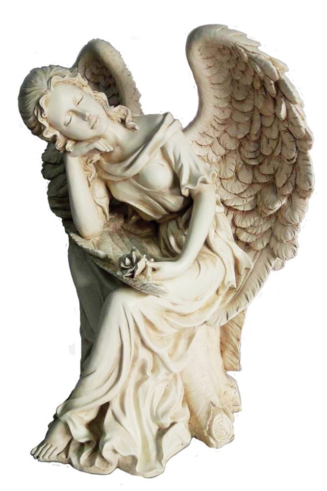 HI-LINE GIFT Sleeping Angel Statue - Elegant Home Decor for Bedroom, Nursery & Garden - Perfect Gift for Christmas, Baby Shower & Housewarming