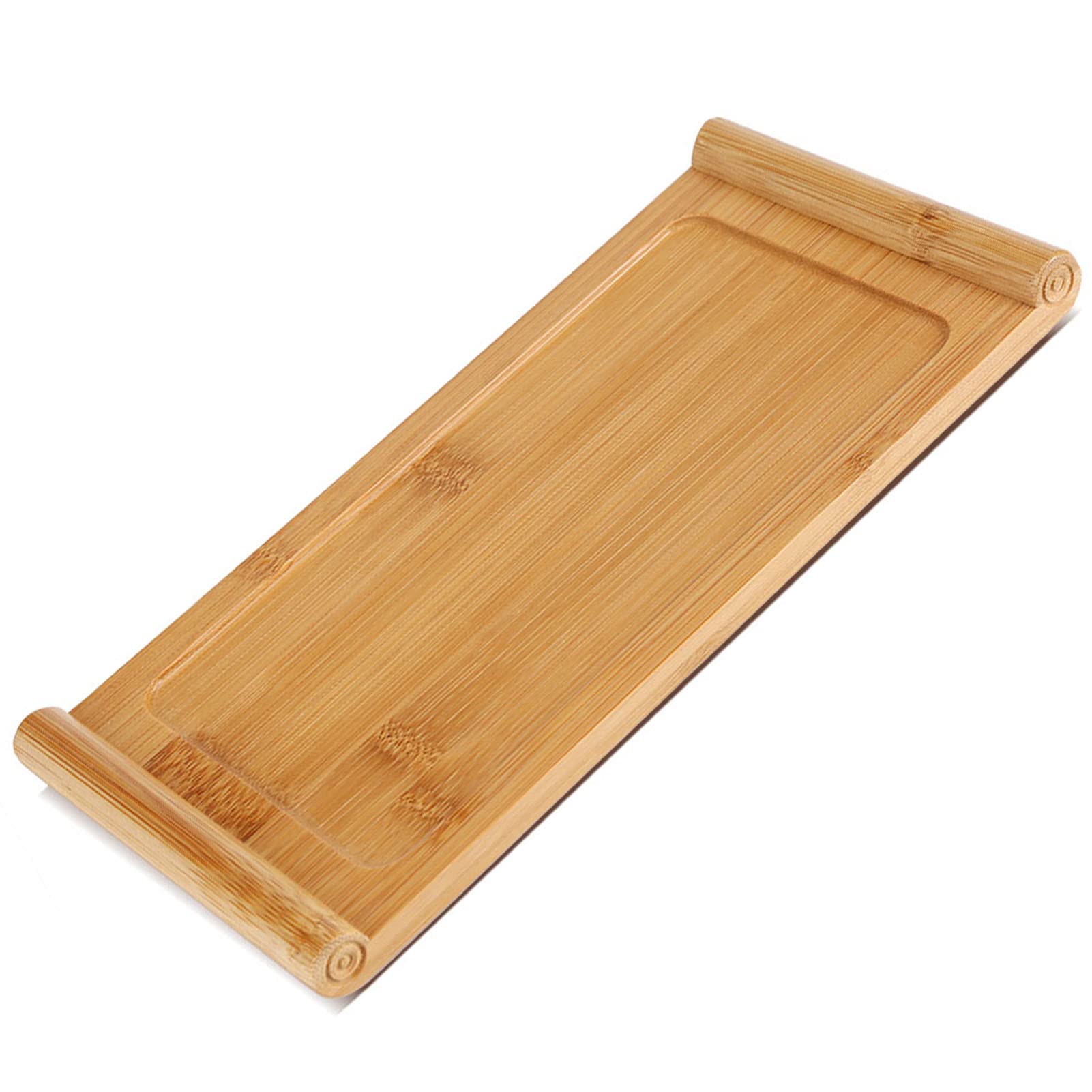 Wooden Serving Tray with Handles - Breakfast in Bed & Coffee Table Decor for Home