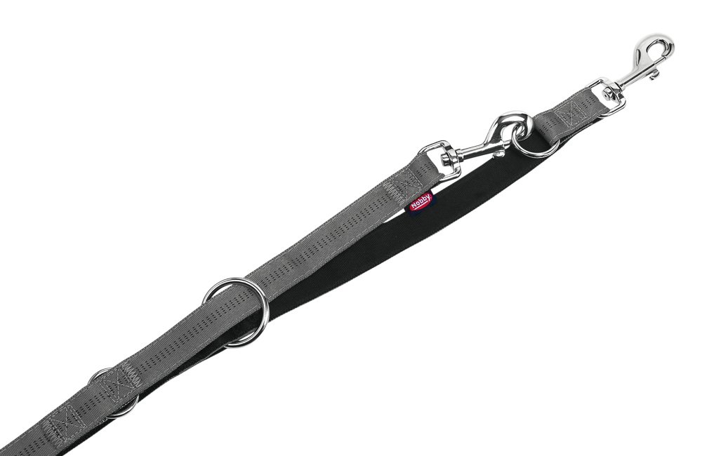 Durable Soft Grip Dog Leash - 200cm (6.6ft) Long & 20mm Wide - Dark Grey/Black for Medium to Large Dogs - Perfect for Walking, Running & Outdoor Adventures