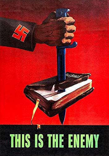 1943 WWII Propaganda Poster - Nazi Enemy Theme for History & Collectors