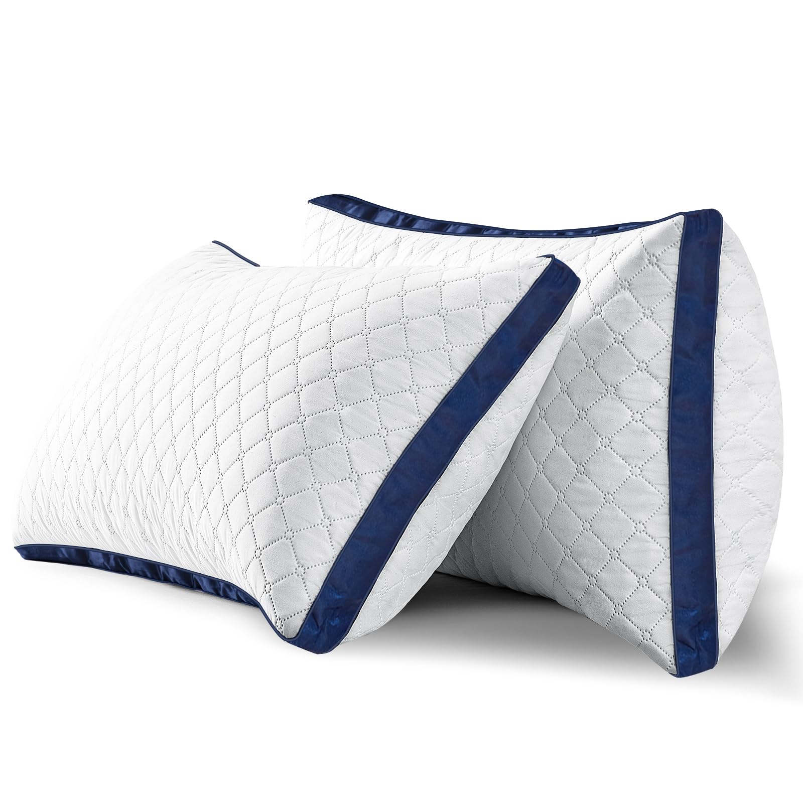 Slybear 2 Pack Hotel Quality Bed Pillows - Hypoallergenic Down Alternative Pillows for Neck & Shoulder Support, 42x70cm Standard Size for Side/Back/Stomach Sleepers | Perfect for Home, Office & Travel Use