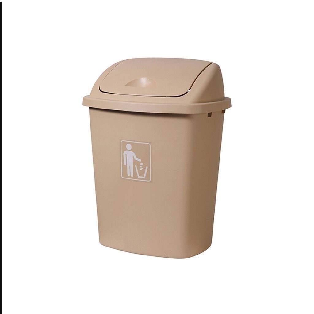65L Large Capacity Yellow Trash Can with Lid - Durable Outdoor & Indoor Garbage Bin for Kitchen, Bedroom, Classroom - Ideal for Waste Disposal in Homes, Offices & Schools
