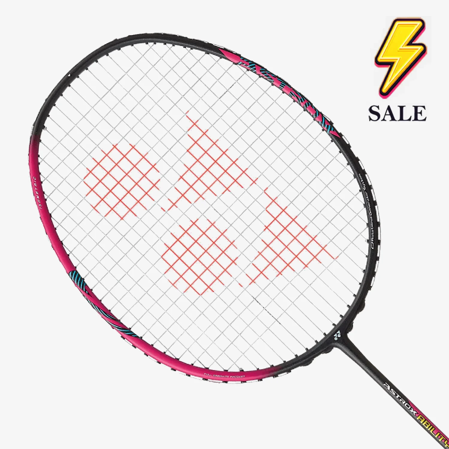 Yonex Astrox Ability Badminton Racket (Magenta) Pre-Strung with BG65 String at 24lbs - Perfect for Beginners & Intermediate Players in Tournaments & Training