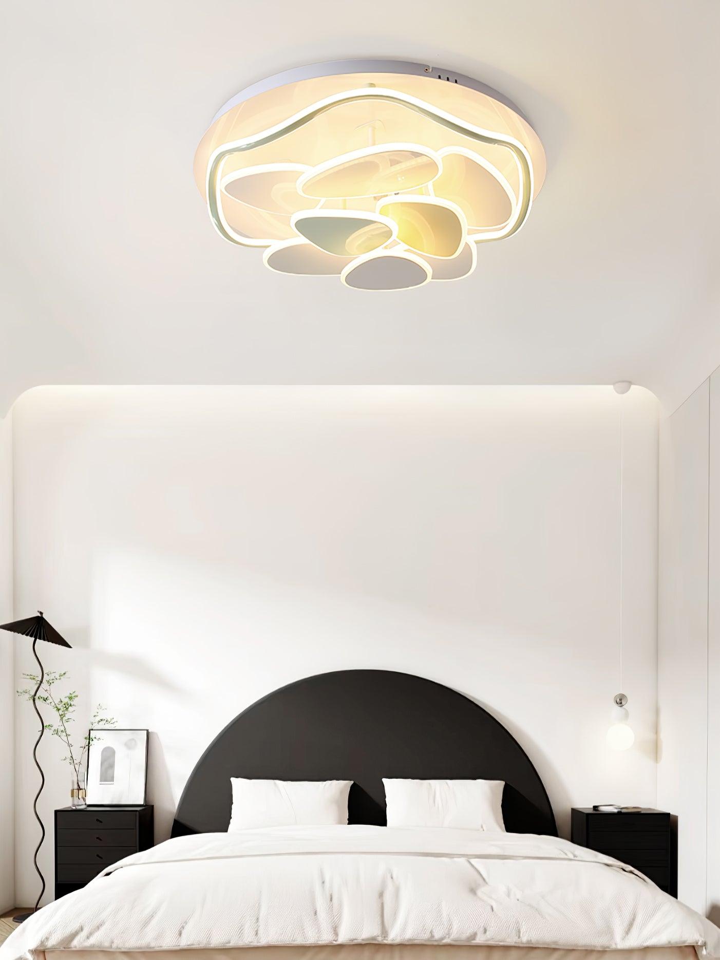 Vibrant Cloud-Shaped Round Ceiling Light - Modern LED Nursery Bedroom Lighting for Kids Room & Home Decor
