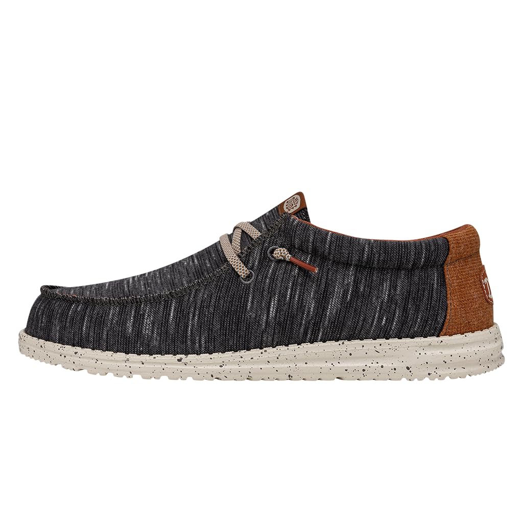 Hey Dude Men's Wally Jersey Slip-On Loafers - Lightweight & Comfortable Casual Shoes for Men | Perfect for Walking, Travel & Everyday Wear