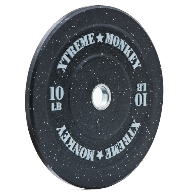 XM FITNESS 10lbs Crumb Rubber Bumper Plate - Olympic Weight Plate for CrossFit, Powerlifting & Home Gym Workouts