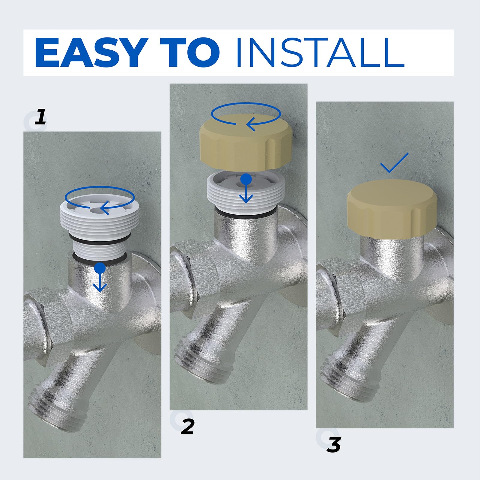 VAC-VBK-X1B Vacuum Breaker Kit - Anti-Siphon Frost Free Sillcock Valve Replacement Parts - Repair Accessories for Outdoor Faucets & Garden Hose Bibs - Perfect for Home Plumbing Maintenance & Winterization