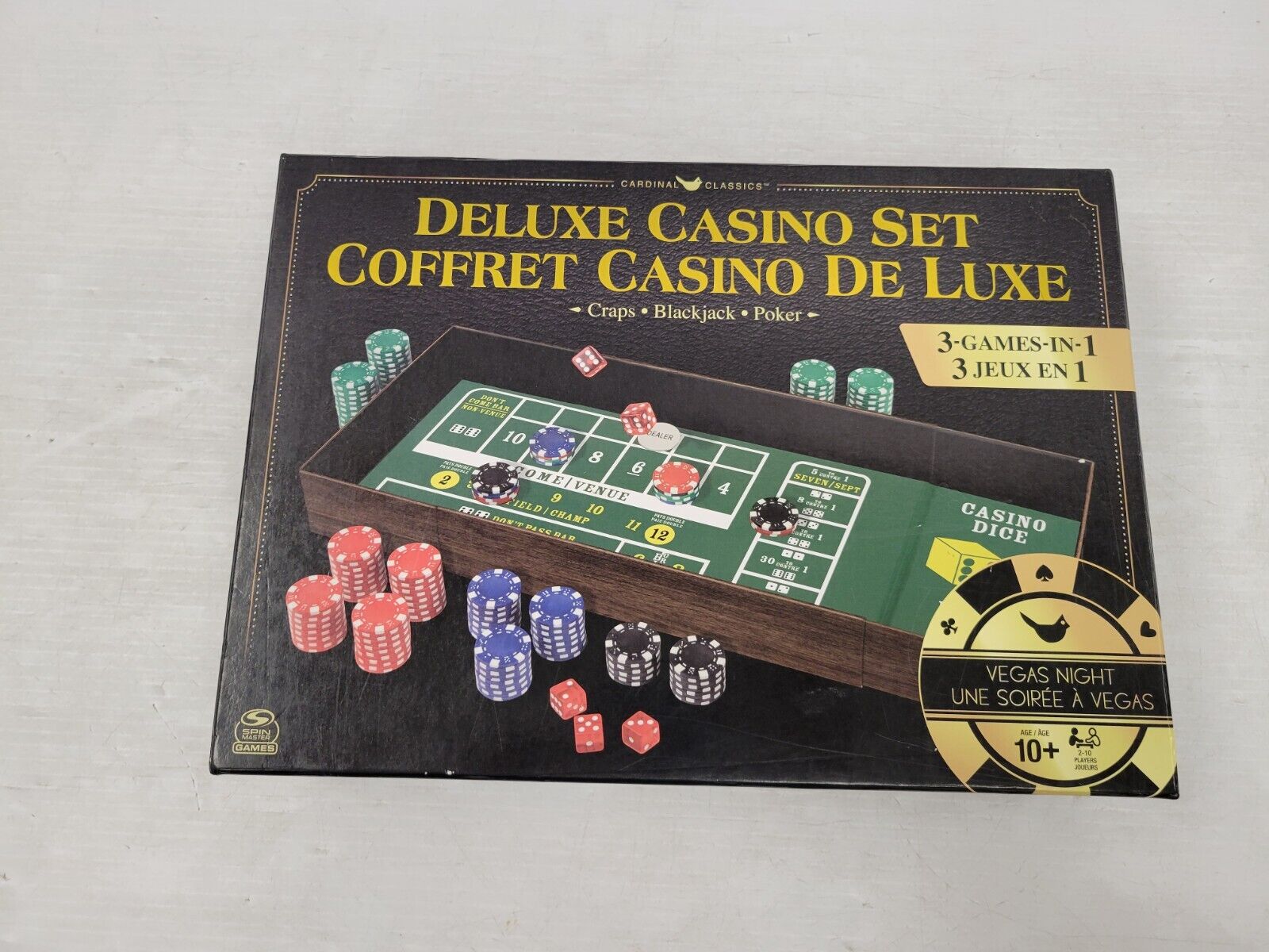 Cardinal Classics Deluxe Casino Set - 300 Piece Poker Chips with Cards, Dice & Dealer Button - Perfect for Casino Night, Poker Parties & Game Nights