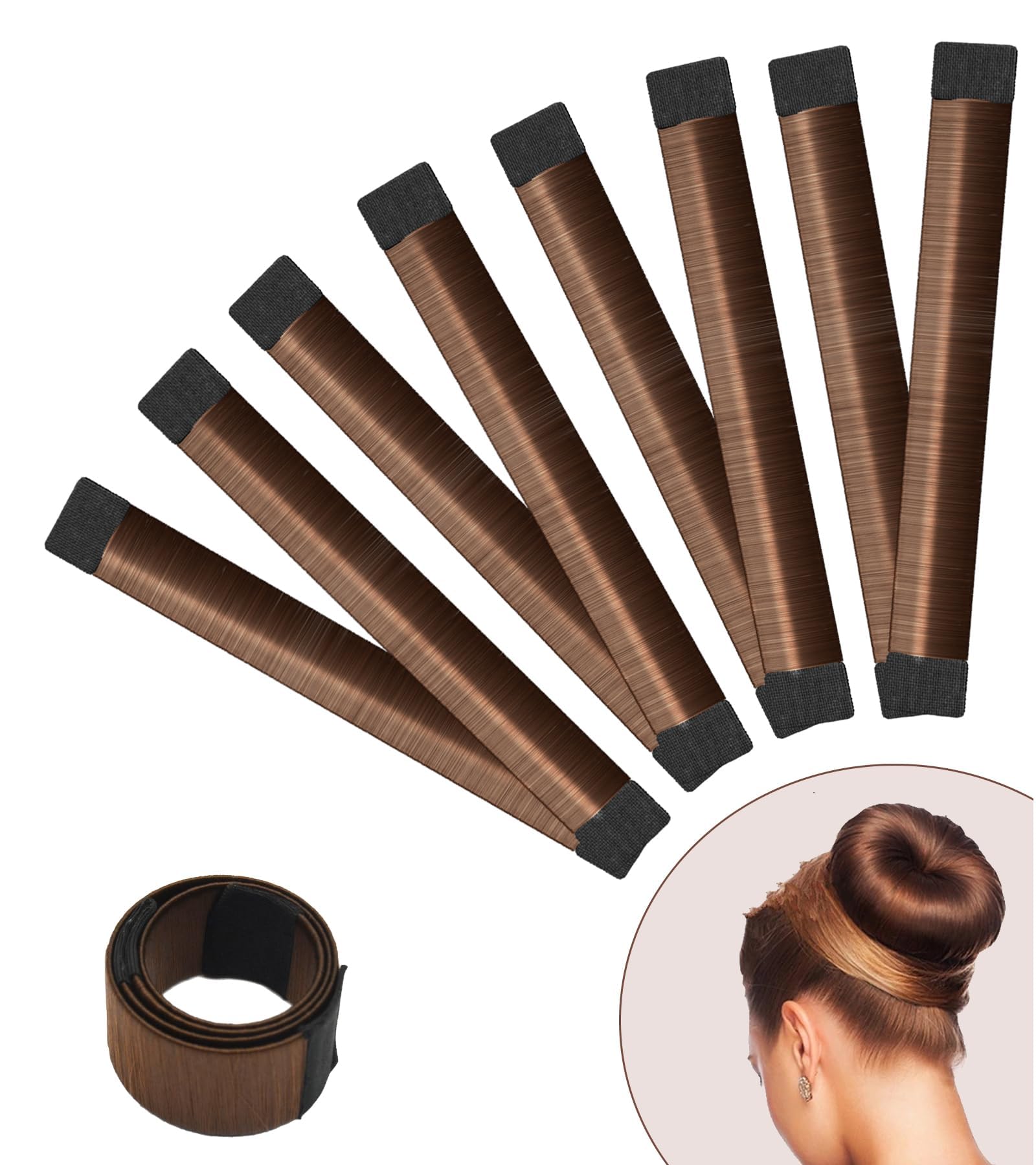 4-Piece Hair Bun Maker Set - Magic Donut for Women & Kids | DIY Hair Shaper Tool for Ballerina & Updo Hairstyles | Perfect for Long Hair Styling at Home, School or Special Events