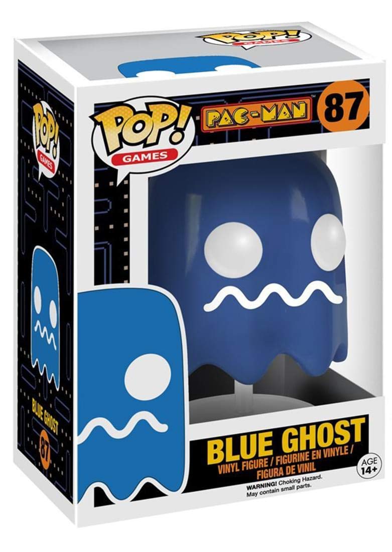 Funko POP Games: Pac-Man Blue Ghost Action Figure - Collectible Vinyl Toy for Gamers, Fans & Retro Decor