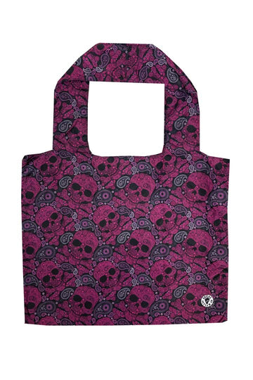Eco-Friendly Reusable Skull Paisley Shopping Bags - Stylish & Durable Grocery Totes for Groceries, Beach, Travel & Everyday Use
