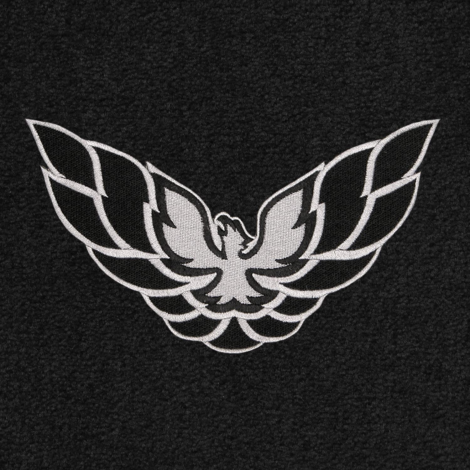 Premium Custom-Fit Carpeted Floor Mats for 1993-2002 Pontiac Firebird/Trans Am - Black & Silver Firebird Design - Luxury Car Floor Liners | Perfect for Daily Commuting, Road Trips & Car Shows