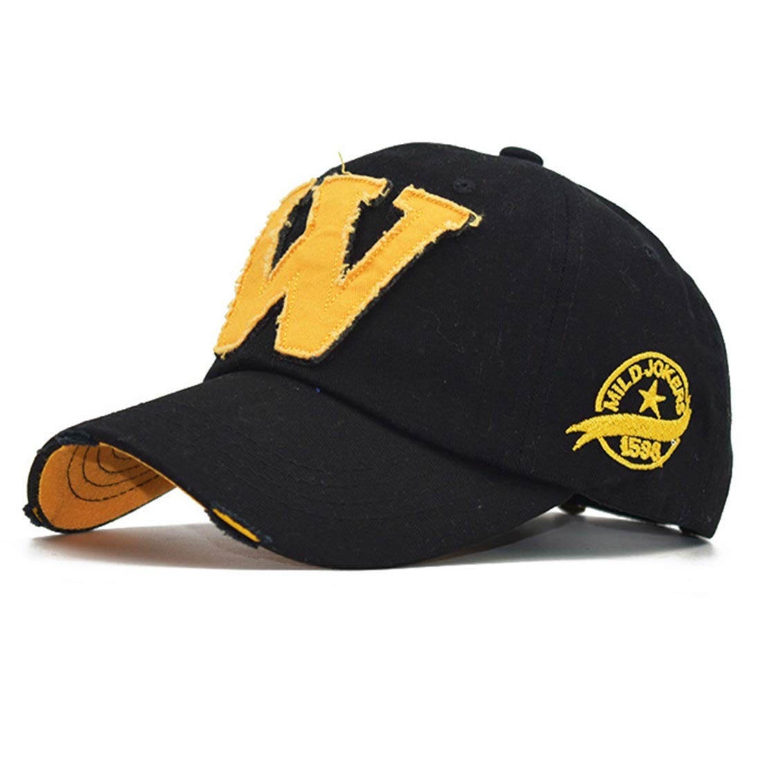 Vintage Unisex Baseball Cap with Applique Embroidery - Distressed Washed Cotton Snapback Hat for Outdoor Sports & Casual Wear - Perfect for Hiking, Running, and Street Fashion