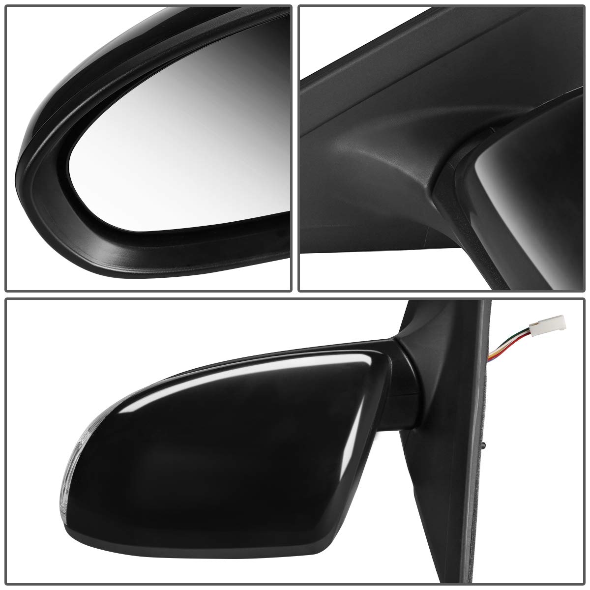 Auto Dynasty MA1320160 MA1321160 Pair OE Style Power Heated Turn Signal Side View Mirrors - Compatible with Mazda 3 2010-2013 | Replacement Door Mirrors for Enhanced Visibility & Safety Driving